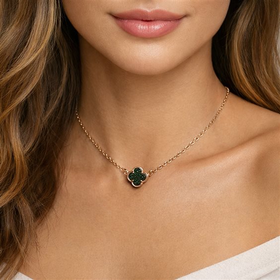 Collier Lucos Femme in Argent Cubic Zirconia ESCO 756-VERDE - ESCO 756-VERDE